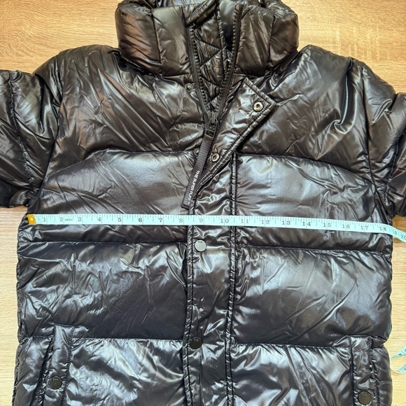 Aritzia TNA The Super Puff Puffer Jacket Hi Gloss Shiny Quilted Black 3XS - Picture 8 of 17